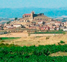 La villa divisera de San Vicente de la Sonsierra, vista desde la subida hacia la Bas�lica de Santa Mar�a de la Piscina