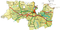 Mapa de la Comarca de Haro, en La Rioja