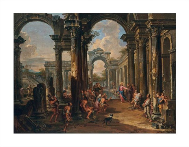 'La piscina probática', de Giovanni Paolo Panini (ca. 1724). Museo Nacional Thyssen-Bornemisza, Madrid