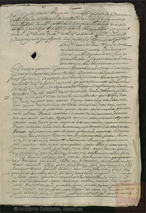 Traslado del testamento original en latín del Infante Don Ramiro Sánchez, 1662. Primera parte