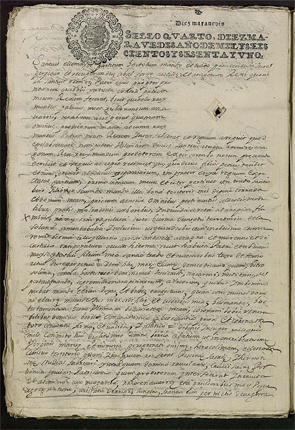 Traslado del testamento original en latín del Infante Don Ramiro Sánchez, 1662. Segunda parte