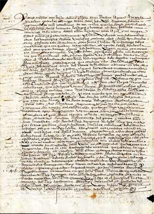 Copia simple del testamento del Infante Don Ramiro Sánchez, siglo XVI. Segunda parte