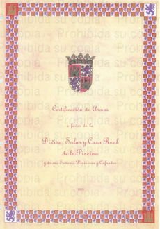Copia de la Carta de Armas de la Divisa