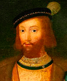 Retrato idealizado de don Sancho Ram�rez, primer Patrono de la Divisa, con treinta a�os