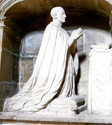 Sepulcro de don Francisco Antonio Ram�rez de la Piscina, �ltimo Patrono de la Divisa de la �poca antigua. Iglesia de San Esteban Protom�rtir (�balos, La Rioja). Escultura barroca, s. XVIII