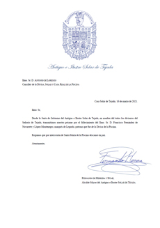 Carta del Se�or�o de Tejada