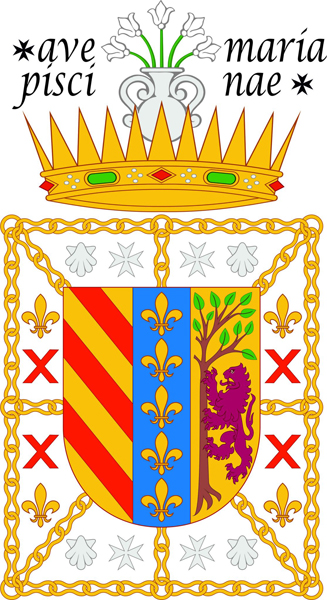 Escudo de la Divisa, Solar y Casa Real de la Piscina, dibujado por D. Manuel Pardo de Vera y Díaz Escudo de la Divisa, Solar y Casa Real de la Piscina, dibujado por D. Manuel Pardo de Vera y Díaz